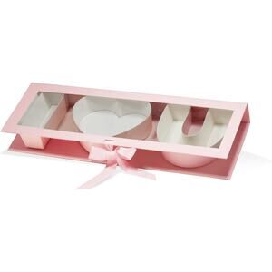 I Love You Letter Gift Box Pink Window Valentine DIY Candy Flower Box